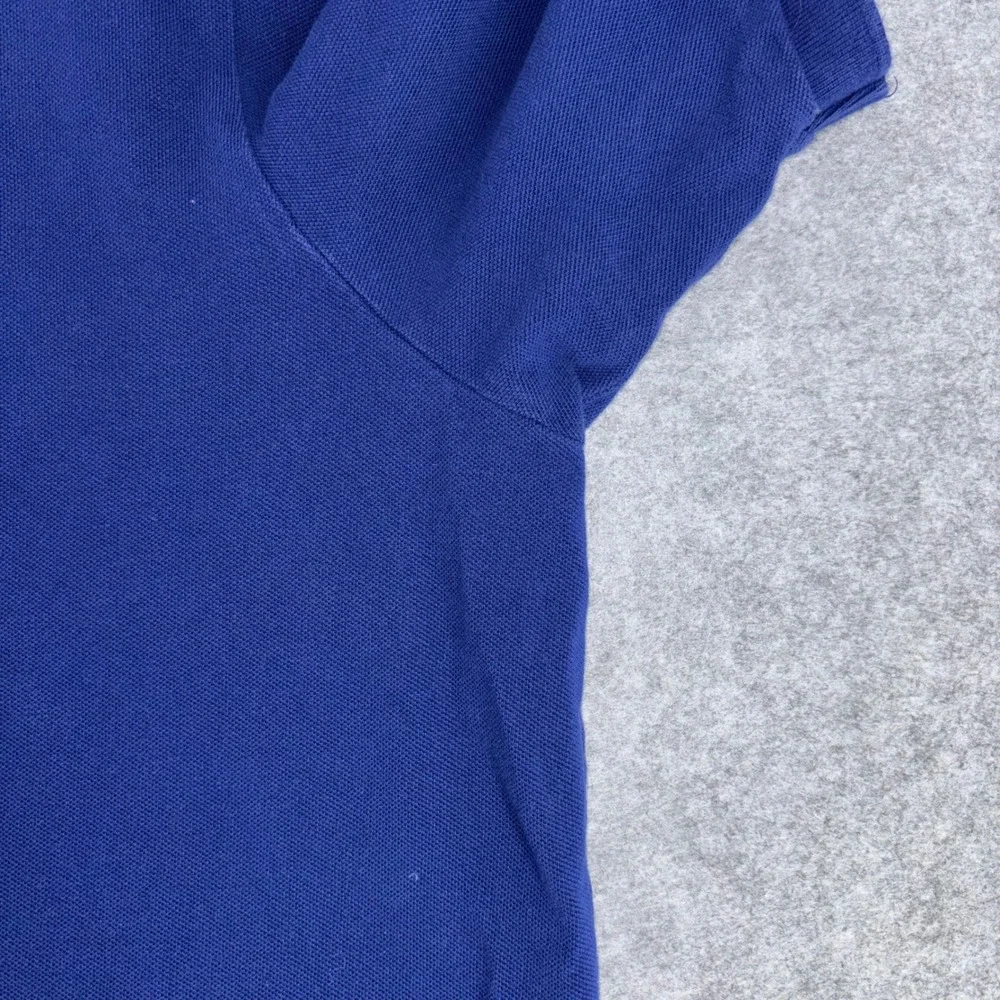 VTG Polo Ralph Lauren Mens 3XB Big Blue Yellow Crest Logo Short Sleeve Shirt Y2K